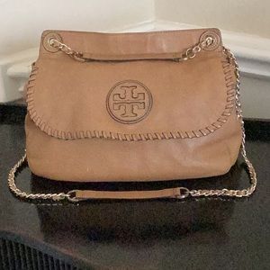 COPY - Used Leather Tory Burch Handbag Tan